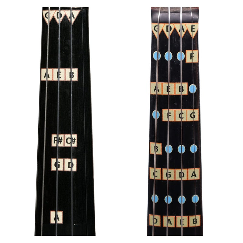 FFG NOTE THE DIFFERENCE Fantastic Finger Guide for Violins - Music Accessories for String Instruments, Fingerboard and Fretboard Stickers, Learn to Play Violin or Fiddle Notes, Combo: D Major and All Notes Guides 4/4 SIZE - Image 1